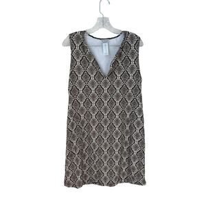 Tommy Bahama Split Neck Spa Dress Desert Python Size Medium